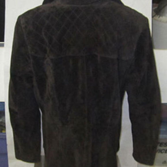 coat liz claiborne suede piel de porchno jacket - Picture 5 of 7